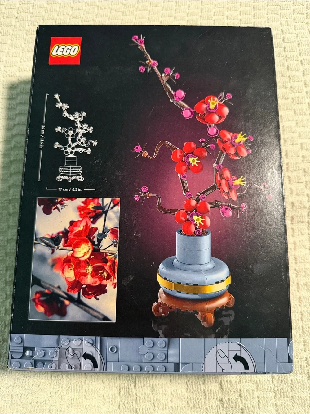 Lego Plum Blossom Botanical Set - Red Pink Purple Brown Gray Blue - Picture 2 of 2
